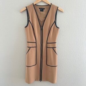 Armani Exchange sleeveless sheath full zip dress